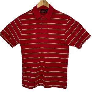 Vintage 90's Y2K Vans Red Striped Polo Skateboarding Shirt Mens Size Medium M